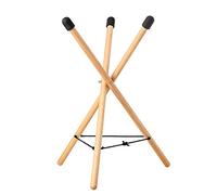 Supporto for tamburi portatili in acciaio e supporto for manuali, supporto for tamburo da treppiede in legno massello, ideale for strumenti percussioni da 10 a 22 pollici