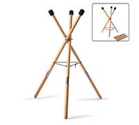 Supporto for tamburo della lingua in acciaio in legno, rack a mano rimovibile 2 in 1, stand o siediti, ideale for lo strumento percussioni da 10 a 22 pollici (Size : Large)