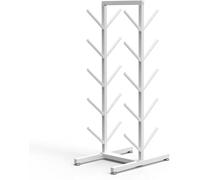 Supporto for tappetino yoga, 5/6/7 strati, supporto for tappetino da esercizio, organizer for rullo in schiuma for casa/palestra/palestra(White,Hold 10)