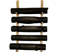 Supporto for tappetino yoga con pesi/Supporto for tappetino yoga da parete, organizer for tappetino da pilates in legno di grande capacità for palestra(6 tier)