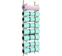 Supporto for tappetino yoga, supporto verticale for appendere pesi, supporto yoga da parete, espositore multiuso(Gold,9)