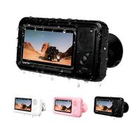 Supporto for telefono Aqua Play, supporto for telefoni touchscreen HD con altoparlante Bluetooth, design all-inclusive a 360°, for il prelievo e il posizionamento, altoparlanti Bluetooth(Black)