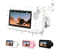 Supporto for telefono Aqua Play, supporto for telefoni touchscreen HD con altoparlante Bluetooth, design all-inclusive a 360°, for il prelievo e il posizionamento, altoparlanti Bluetooth(White)