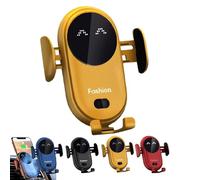 Supporto For Telefono Carroll Fashion, Supporto For Telefono Caricabatterie Wireless For Auto Intelligente Carollfashion, Caricatore For Supporto For Cellulare Carollfashion (Color : Yellow)
