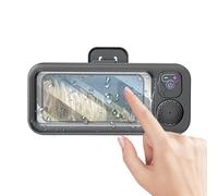Supporto for Telefono da Doccia Impermeabile, Altoparlante Bluetooth Ruotabile, Custodia Touchscreen Antiappannamento, Adatto for Specchi da Parete del Bagno, Compatibile con Tutti I Telefoni(Black)