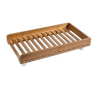 Supporto For Torre For Computer, Supporto For CPU In Bambù Con Ruote Girevoli, Carrello Porta PC Sotto Scrivania For La Maggior Parte Delle Torri Desktop (Color : Brown, S : 50 * 28cm)