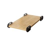 Supporto for Torri PC senza Ruote, Supporto CPU stabile sotto scrivania | Con piedi in plastica, Base in legno antiscivolo, Compatibile con la maggior parte dei case ATX/Mini(legna,24x40cm)