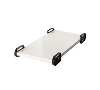 Supporto for Torri PC senza Ruote, Supporto CPU stabile sotto scrivania | Con piedi in plastica, Base in legno antiscivolo, Compatibile con la maggior parte dei case ATX/Mini(Bianca,24x40cm)