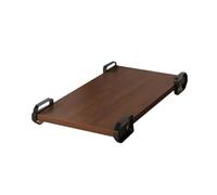 Supporto for Torri PC senza Ruote, Supporto CPU stabile sotto scrivania | Con piedi in plastica, Base in legno antiscivolo, Compatibile con la maggior parte dei case ATX/Mini(Marrone,25x50cm)