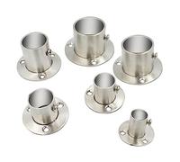 Supporto for tubo in acciaio inossidabile da 2 pezzi, diametro 19-25 mm, flangia di supporto for asta appendiabiti for guardaroba, presa terminale(19mm)