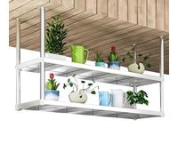 Supporto galleggiante per piante da balcone in acciaio inox, con portabottiglie e mensole da parete, espositore industriale da appendere per cucina e bar (1 strato)