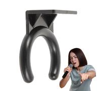 Supporto, gancio da parete nero per rophone cablato - supporto per cavo, per rophone, morsetto a clip da parete, anello per la casa