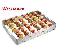 Westmark Supporto per punte di griglia - ideale per preparare shish kebab o altri spiedini per barbecue - acciaio inox, 7 pz.