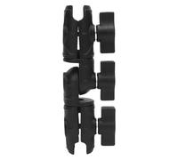 Supporto girevole a doppia presa, braccio resistente, doppia sfera 1 pollice, struttura in nylon ad alta resistenza per macchine ingegneristiche per motociclette e auto, nero