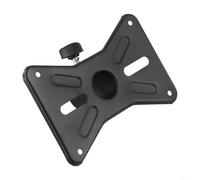 Supporto girevole in metallo da 35 mm per treppiedi per altoparlanti DJ, adattatore superiore con base 175 x 110 mm e capacità di carico 30 kg, adatto per altoparlanti con asta a vite da 13 mm, nero