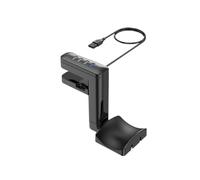 Supporto girevole per cuffie da gioco con porta USB, mozzo sotto scrivania, gancio per auricolari (USB 3.0)