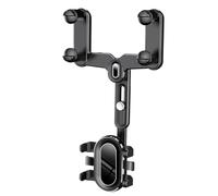 Supporto girevole per specchietto - Supporto per telefono auto, girevole a 360 gradi, supporto per cellulare anti-shake, per specchietto retrovisore, per guidare, navigare, guardare video