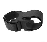 Supporto girevole regolabile per torcia da bicicletta con sistema di fissaggio elastico compatibile con più tipi di bici, 2 pezzi, nero