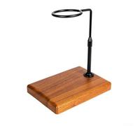Supporto gocciolatore in alluminio con base in legno per versare sopra la birra, supporto per filtri di carta, casa per baristi, organizer da piano di lavoro in rame (rotondo, nero)