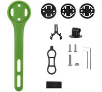 Supporto GPS Bici Nylon per Garmin per bryton per wahoo Supporto | Nylon , compatibile per garmin per bryton per wahoo, leggero 19g, nero verde , installazione rapida(Green)