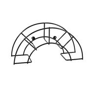 Supporto grande per tubo acciaio plastificato nero, 46,5x16,5x24,5 cm