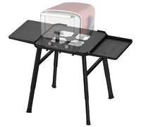 Supporto Griglia per Ninja OG701, Carrello Supporto per Barbecue per Esterno, Supporto Forno per Pizza Ninja con Tavolino in Metallo, Carrello da Tavolo Pieghevole per Ninja Woodfire