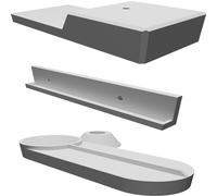 Supporto Guida FSN per Coperchio Bosch L-Boxx LB4 Valigia Attrezzi 3D
