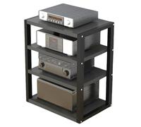 Supporto Hifi Audio-video con Ripiani In MDF Multilivello, Moderno Portaoggetti Stereo for Componenti Stereo di Intrattenimento, Robusto Rack for Console Audio for Soggiorno, Gioco(Gray,15.74x13.77x18