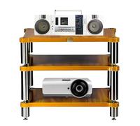 Supporto HiFi in legno massello, mensola AV con piedini ammortizzanti, armadio amplificatore di tipo split e supporto TV per componenti audio e video