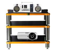 Supporto HiFi in legno massello, mensola AV con piedini ammortizzanti, armadio amplificatore di tipo split e supporto TV per componenti audio e video