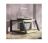 Supporto HiFi in legno naturale, supporto AV a 2/3/4 ripiani, ripiani angolari per torre audio stereo, ripiano per console per stampante e TV (35 cm), perfetto per giochi e home theater