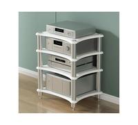 Supporto HiFi in legno, Open Ste Rack, Mensola AV Ma a 4 livelli per amplificatori, console di gioco, giradischi, soggiorno Sto, o Fur