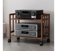 Supporto HiFi RackAV regolabile in altezza per angolo TV stereo media Tower CD/DVD Console di gioco StorageTea 71,1 x 53,3 cm