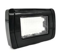 SUPPORTO IDROBOX IP55 3 POSTI NERO COMPATIBILE BTICINO LIVING MAPT1ID-MAPART-P8003ID-NE MAPAM