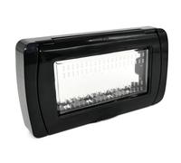 SUPPORTO IDROBOX IP55 4 POSTI NERO COMPATIBILE BTICINO LIVING MAPT1ID-MAPART-P8004ID-NE MAPAM