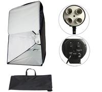 Supporto Illuminatore Luci Studio Foto Video DynaSun ES470 4in1 + Softbox 50x70