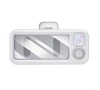 Supporto impermeabile per telefono da doccia, supporto da bagno per ascoltare musica e podcast, supporto da parete per telefono touch screen (bianco)