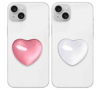 Supporto Impugnatura Telefoni Magnetico, 2 Pezzi Impugnatura Smartphone, Cellular Grip per Cellulare Cuore, in Vetro Cristallo, Base Estensibili Accessori per Hands Free