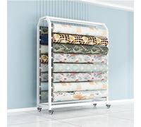 Supporto in acciaio regolabile per rotolo di carta da parati e vinile, in pelle, per finestre e carta da parati, 20 aste, 145 cm, perfetto per artigianato e esposizione (bianco)
