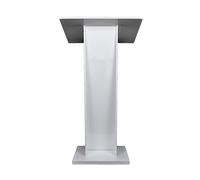 Supporto in acrilico autoportante, in metallo trasparente, per scuole, chiese e uffici, pulpito portatile per lezioni con ampio piano di lettura - ideale per presentazioni ed eventi