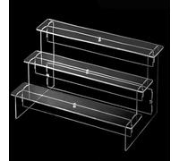 Supporto in acrilico trasparente con 25 strati per esporre gioielli e profumi staccabile (3 strati 20 cm)
