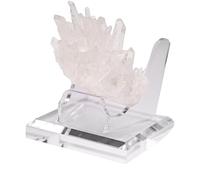 Supporto in - base quadrata in acrilico, 5,1 cm scaffale trasparente minerale, espositore per fossili, minerali, piccoli oggetti da collezione, artigianato artistico, posto di lavoro, casa