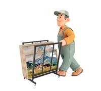 Supporto in cartone in metallo, carrello mobile portatile da pavimento per casa e supermercato, carrello in tela resistente per soluzioni di stoccaggio commerciale