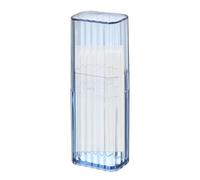 Supporto in cotone con coperchio - 3,4 x 2,1 cm in acrilico trasparente, barattolo Qtip da viaggio, contenitore di immagazzinaggio | per portafili, per capelli, bagno, hotel