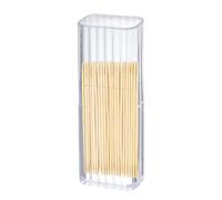 Supporto in cotone con coperchio - 3,4 x 2,1 cm in acrilico trasparente, da viaggio Qtip, scatola di immagazzinaggio | per fili dentali, per capelli, bagno, hotel