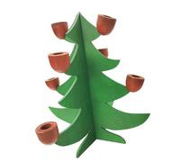 Supporto in legno a forma di albero di Natale supporto candeliere ornamento festa tavola centrotavola decorazione forniture per feste esposizione a lume di candela calda