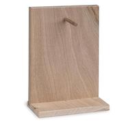 Supporto in legno di NOCE per Calendario Giornaliero da Tavolo con Fogli a Strappo | Compatibile con altri Ricambi di Calendari a Blocco Formato A6 | Dimensioni cm 12x17x5.5
