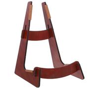 Supporto in Legno per Chitarra e Ukulele, Pieghevole da Terra | Casa e Negozio, Struttura Stabile e Portatile, Colore Marrone, Logo Presente o Assente Casuale