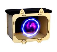 Supporto in legno per cinema, proiettore cinematografico mobile per telefono, display ologramma per smartphone, proiettore per display di prodotti aziendali, elegante espositore per film e