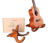 Supporto in legno per ukulele rimovibile, supporto per strumenti musicali da concerto, portatile, antiscivolo, per chitarra piccola, violino, banjo, marrone
